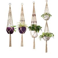 Wholesale Other Garden Supplies pc Plant Hanger Flower Pot Basket Handmade Rope Pots Holder Net Home Decorations