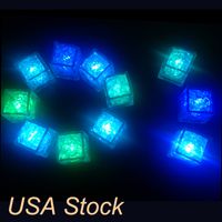 Wholesale LED Light Ice Cubes Acrylic Luminous Night Lamp Home Party Bar Wedding Decoration Colors USA STOCK