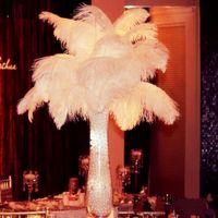 Wholesale 100 Party Decor CM quot Top Quality Fluffy White Ostrich Feather For Wedding Decoration Supplies