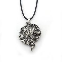Wholesale Pendant Necklaces Nordic Mythical Animal Viking Wolf Moon Necklace Men s Religion Amulet Jewelry For Men