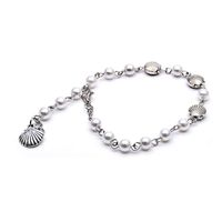 Wholesale mm Glass Pearl And Alloy Shell Curved Bracelet Tourist Souvenir Men Women Can Be Given As Gifts To Express Friendship Beaded Strands