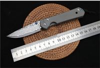 Wholesale Small Sebenza Chris Reeve Pocket Knife Survival Hunt Damascus Folding Blade Titanium Handle Outdoor Camping EDC Knivesfor Gift Collections