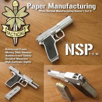 Wholesale NSP Pistol Toy Gun Fine Structure Model Scale DIY Handmade Paper Craft Casual Puzzle Decoration For Kids Adults Gifts