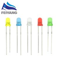 Wholesale 100pcs f3 ultra bright mm round diffused green yellow blue white red led light lamp emitting diode dides kit