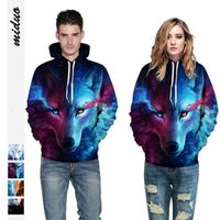 Wholesale Digital printing hooded sweater women s large couple s sportswear Hoodie