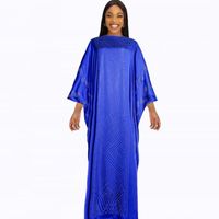 Wholesale Ethnic Clothing African Maxi Dresses For Women Batwing Sleeve Stick Diamond Robes Autumn Fashion Bazin Riche Dashiki Dress Boubou