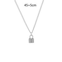 Wholesale Mini PadLock Pendant Necklace Titanium Rolo Cable Chain Fashion Jewelry Chokers