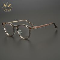 Wholesale 70 OFF Factory Promotion glasses light luxury pink orange Texture Sheet Vintage pure manual eyeglass Japanese literature and art myopia spectacle frame