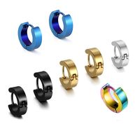 Wholesale Hoop Piercing Punk Style Earrings for Men Women Titanium Steel Triangle Stud Earrings Statement Jewelry Ear Stud wide mm