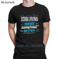 Wholesale Cool Funny Scuba Diving Diver Sayings Quotess t Summer Short Sleeve Natural Customize Plus Size xl Basic Loose Shirt