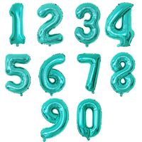 Wholesale Party Decoration inch Tiffany Blue Balloon Foil Number Balloons For Kids st Birthday Anniversary Baby Shower Wedding