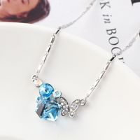 Wholesale Pendant Necklaces necklace Thousand color nelace with Swarovski Elements women s exaggerated sugar butterfly clavicle chain jewelry