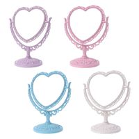 Wholesale Edges Heart shaped Bedroom Love Table Model Mirror Decoration Girl Heart Pink Color Peach Make Up Dressing J0622