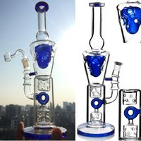 Wholesale Glass Bong oil burner tire Perc bowl recycle bubber water pipe hookah rigs dab high quality Female Joint