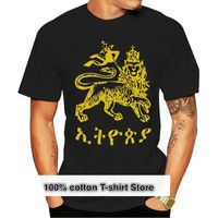 Wholesale Men s T Shirts Ethiopia Lion Of Judah T Shirt Summer Tee Unique Knitted Pictures Plus Size xl Casual Crazy