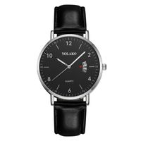 Wholesale Wristwatches Cassic Style Men Watch Roman Numerals Dial Male Casual Quartz Leather Strap Clock Gift Metting Montre Homme E