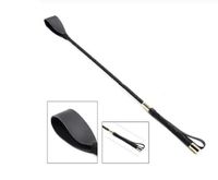 Wholesale 2021 m black Slim Leather Riding Crop Horse Whip horse whips pony Spanking Knout Lightweight Riding Whips