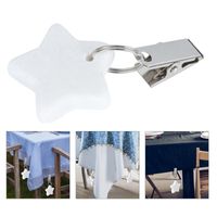 Wholesale Table Cloth Outdoor Cover Star Shape Pendant Weights With Metal Clip