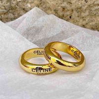 Wholesale Celi style plain light luxury cold wind versatile fashion essence daily matching ring finger buckle