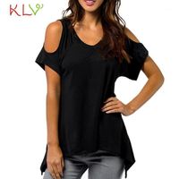 Wholesale Summer Fashion Tee Shirt Off The Shoulder Green Wine Red Black Irregular Casual Blouse Femme Mujer Clothing Women s Blouses Shirts