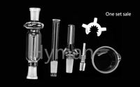 Wholesale Quartz Glass mm Nectar Collector mm Kit hookah Domeless Titanium Tip Straw Dab Bong Honeybird Accessories Rigs Water Pipes