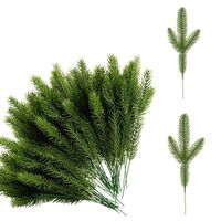 Wholesale 50Pcs Artificial Pine Needles Branches Green Plant For Diy Garland Wreath Christmas Embellishing And Home Garden Decor Decorative Flowers