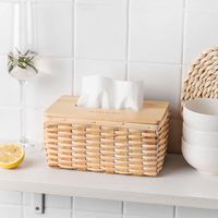 Wholesale Tissue Boxes Napkins Home Furnishing Decoration Handmade Toilet Paper Holder Bamboo Papers Roll Living Room Kitchen Towel Rack