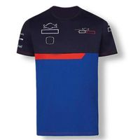 Wholesale F1 racing driver team uniform car fan round neck top outdoor leisure sports short sleeved T shirt logo customization