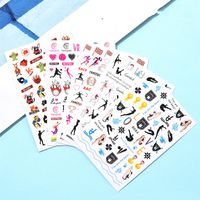 Wholesale sports events series football basketball tennis nail stickers vigorous and fresh sports style with adhesive