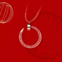 Wholesale Fashion simplicity nail style necklace The jewel girl set diamond A couple s gift Designer jewelry Top quality18 karat gold There are many H1027