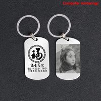 Wholesale Personalized Photo Keychain Gift For Couples Engraved Picture Key Chain Custom Photo Keychain Gift For Him Couples Gift