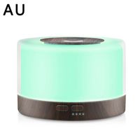 Wholesale Air Aroma Ultrasonic Humidifier Wood Grain With Color LED Lights Electric Essential Oil Diffuser Car Freshener
