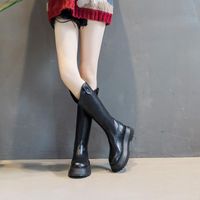 Wholesale Boots Slim Leg Knee High Riding Women Winter Platform Snow Sexy Black Motorcycal Boot Female Casual Shoes