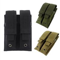 Wholesale Outdoor Bags System Tactical Pistol Double Magazine Pouch Molle Backpack MM D Nylon Military Mag Holder Bag Hunting Accessories