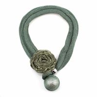 Wholesale Pendant Necklaces Big Simulated Pearl Bead Rope Chain Silk Flower Necklace For Women Florate Brand Handmade Bib Long Statement Jewelry