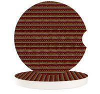 Wholesale Table Runner Car Ceramics Coasters Brown Retro Stripe Cup Mat Mug Teacup Pad Accessories Home Decor