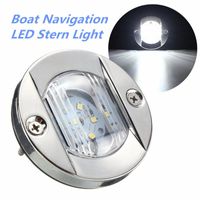 Wholesale Bike Lights Dc V Marine Boat Transom Led Stern Light Round Stainless Steel Cold White Tail Lamp Yacht Accessories Warm White white
