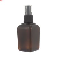 Wholesale 80ML X High Quality Thickening Wall Brown Square Plastic Spray Pump Bottles Cosmetic Packaging PET Bottle Mist Bottlehigh quatity