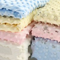 Wholesale 100x160cm Warm Fabric Super Soft Eco Friendly Polyester Minky Dot Velvet Plush Cloth Handwork Sewing Blanket Toys Material Tissu