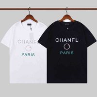 Wholesale T shirt autumn and winter fashion new style C H A letter logo double yarn fabric men and women same paragraph round neck short T shirt trend
