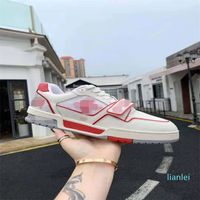 Wholesale 2021S Luxury high quality Men s casual shoes Imported calfskin and Magic Sticky design US35