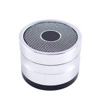 Wholesale Straight mm aluminum alloy aviation Bluetooth speaker smoke grinder four layer metal grinders