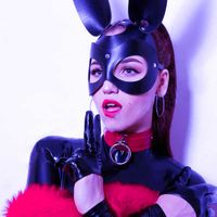Wholesale Fullyoung Sexy Leather Mask Bunny Girl Cosplay Masquerade Erotic Halloween Carnival Party Masks Bdsm Bondage Games Fetish Mask Q0806