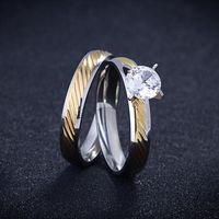 Wholesale Wedding Rings R X Stainless Steel Ring Bijoux Women Lovers Fashion Anniversary Romantic Bbridal Sets For Couple