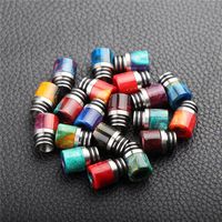 Wholesale 510 Drip Tip Rainbow Honeycomb Resin Mouthpiece for Thread Tanks Wide Bore Drippers TFV8 Baby Ego Aio Melo Fedex Fast Delivery