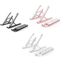 Wholesale Aluminium Alloy Adjustable Holder Portable Laptop Bracket Foldable Ergonomic Travel Ventilated Cooling Notebook Stand Universal for Office Home Working