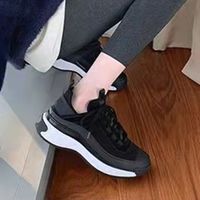 Wholesale Spring Fall Autumn Sports Running Shoes Fashion Women Causal Magic Tie Slip Lace Up Platform Casual Walking Comfortable Tennis Ladies Sneakers Big Size