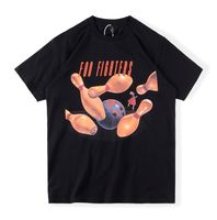 Wholesale Men s T Shirt D Bowling Printting High Quality TShirts Short sleeve T Shirts Men s Womens Hip Hop Tee