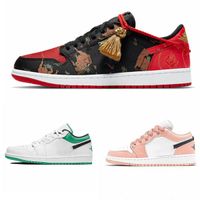 Wholesale 2021 Low Top Men s Running Shoes Chinese Year Black Gold Red Celtic White Green Light Arctic Pink Sakura Women s Sneakers
