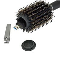 Wholesale Hair Brush Black Stash Safe Diversion Secret Security Hairbrush Hidden Valuables Hollow Container for Home Security storage boxs V2